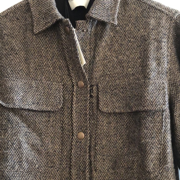 Ragdoll Wool Blended Herringbone Oversized Shirt Jacket - Picture 12 of 16